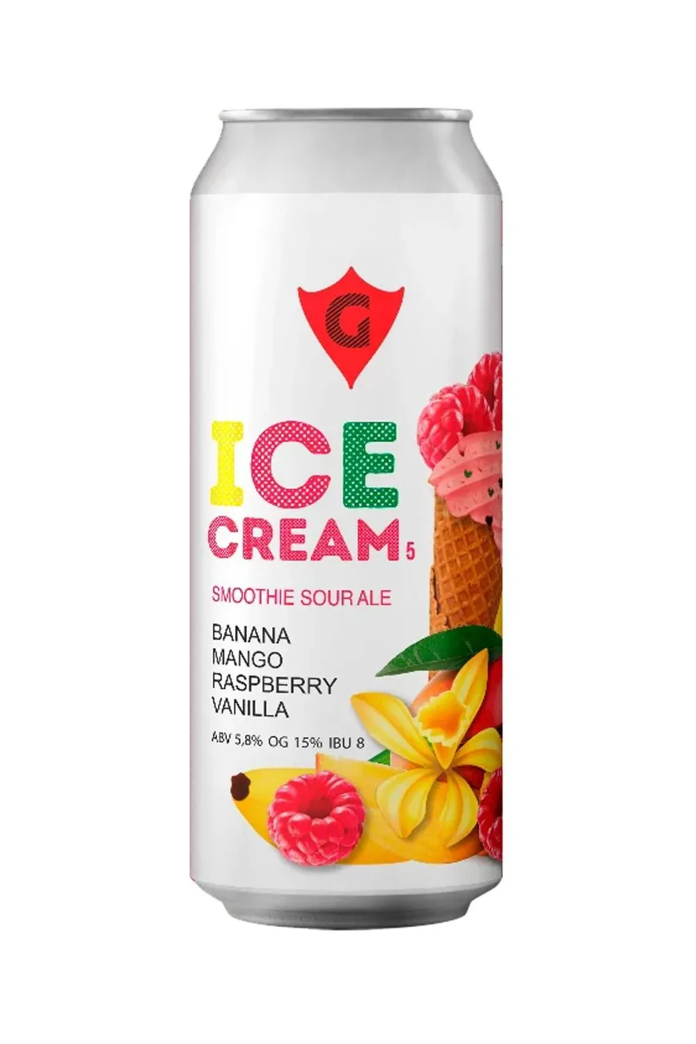 Пиво Гуси фруктовый Эль (Ice Cream 5) 5,8% ж/б 0,5 л
