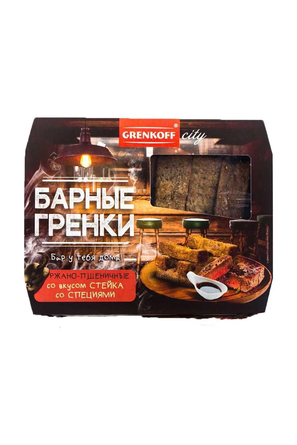 Гренки барные ржано-пшеничные стейк со специями 70 гр 