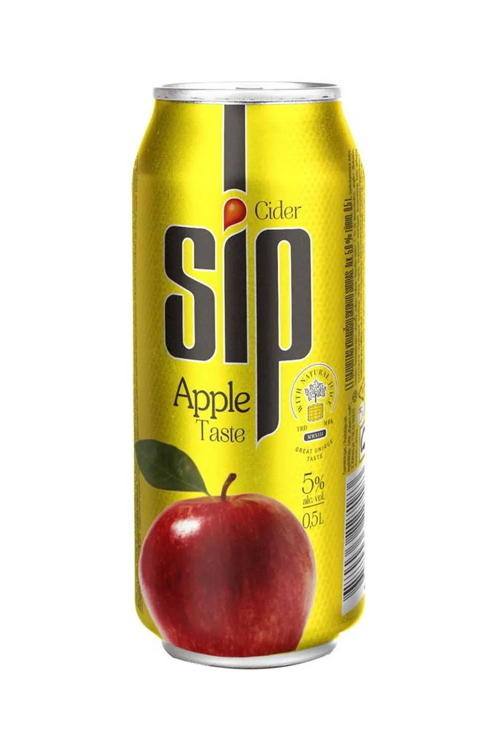 Сидр Сип игристый со вкусом яблок 5,0% ж/б 0,5 л (Литва)