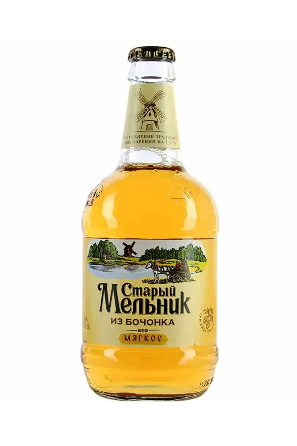 Пиво Старый Мельник из бочонка мягкое 4,3% с/т 0,45 л
