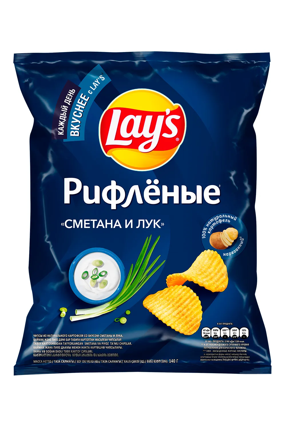 Чипсы Лейс Сметана и Лук 140 гр