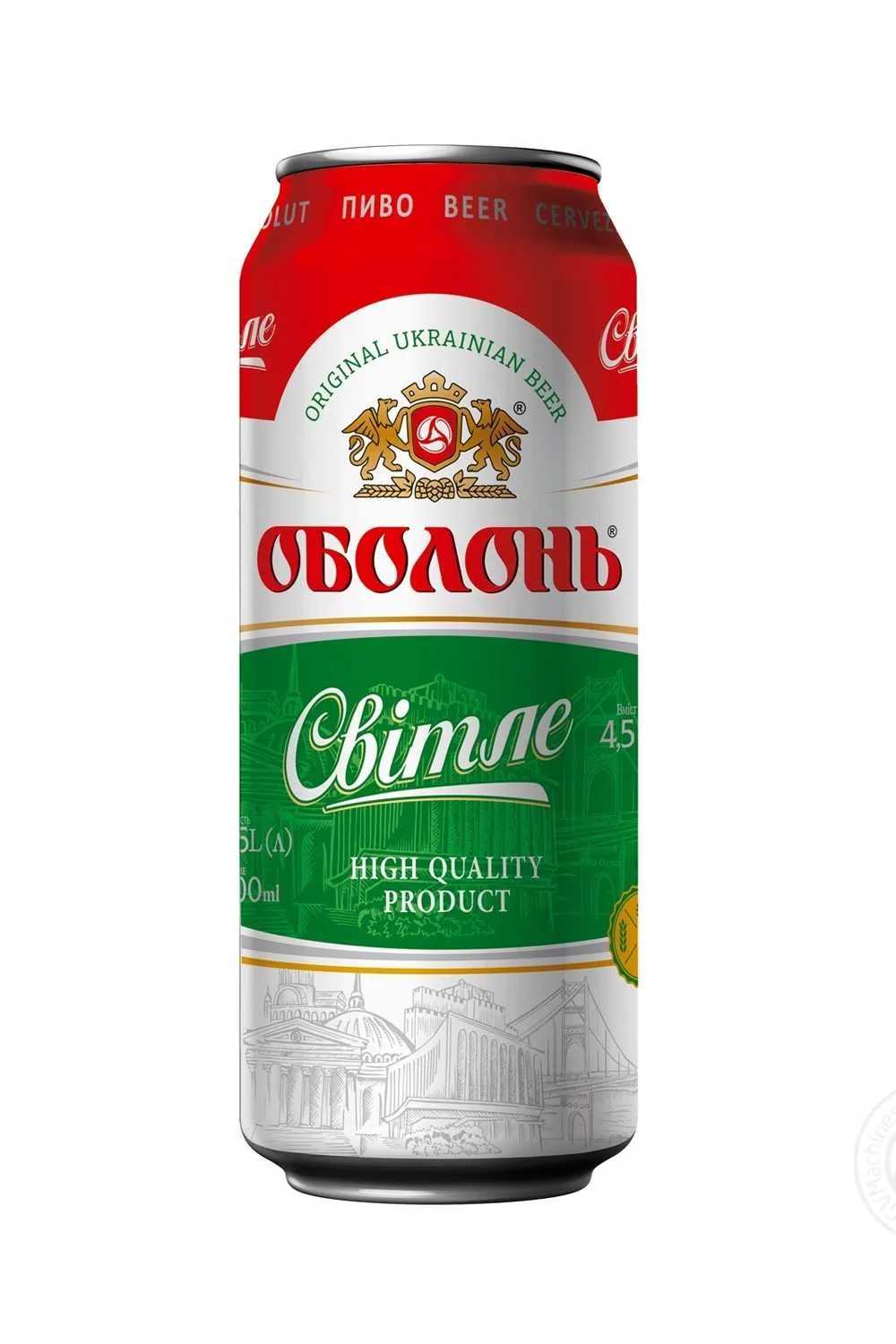 Пиво Оболонь 4,5% ж/б 0,45 л