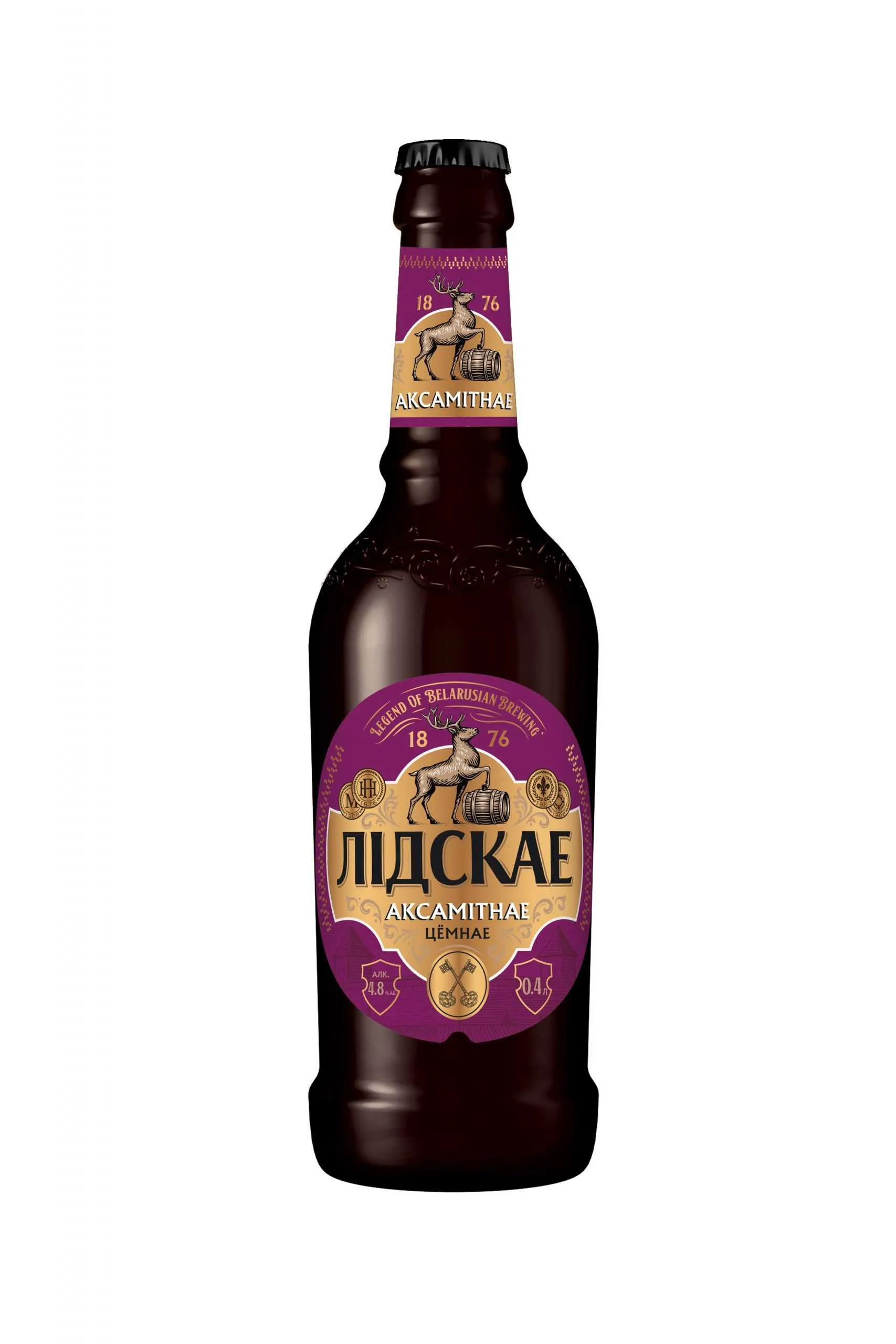 Пиво Лидское темное 4,8% с/т 0,4 л (Беларусь)
