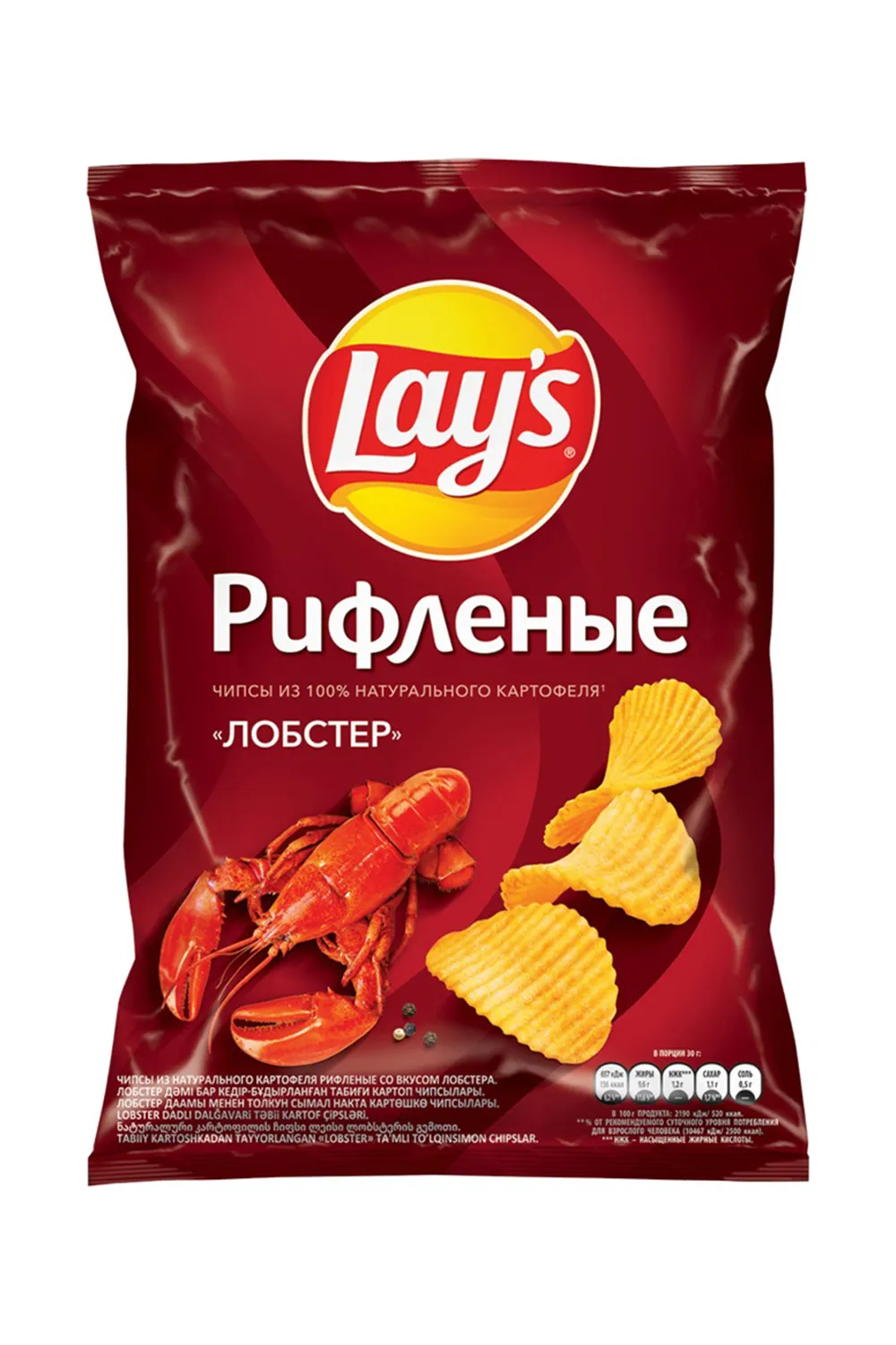 Чипсы Лейс Лобстер рифленый 70 гр