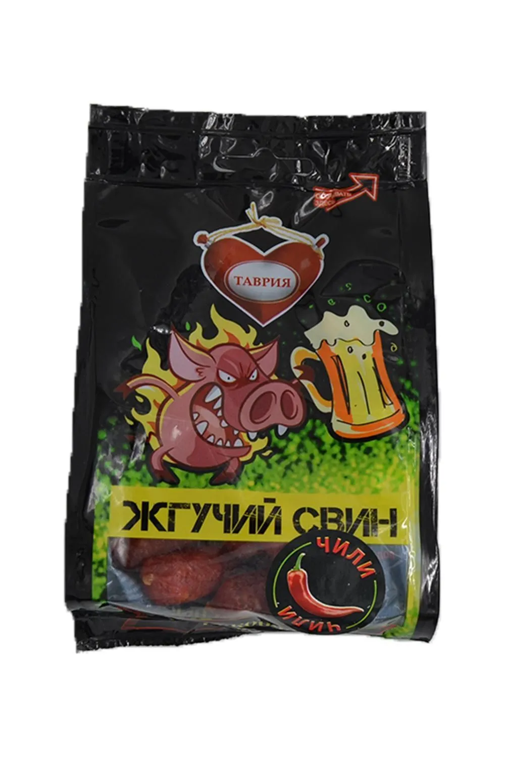 Колбаски из свинины чили с/к 100 гр (Таврия)