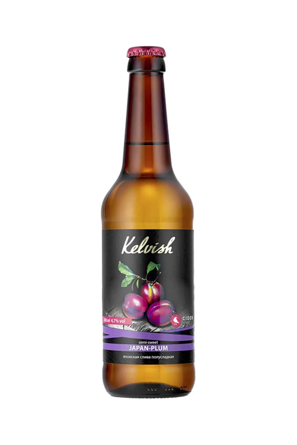 Сидр Келвиш слива 4,7% с/т 0,5 л