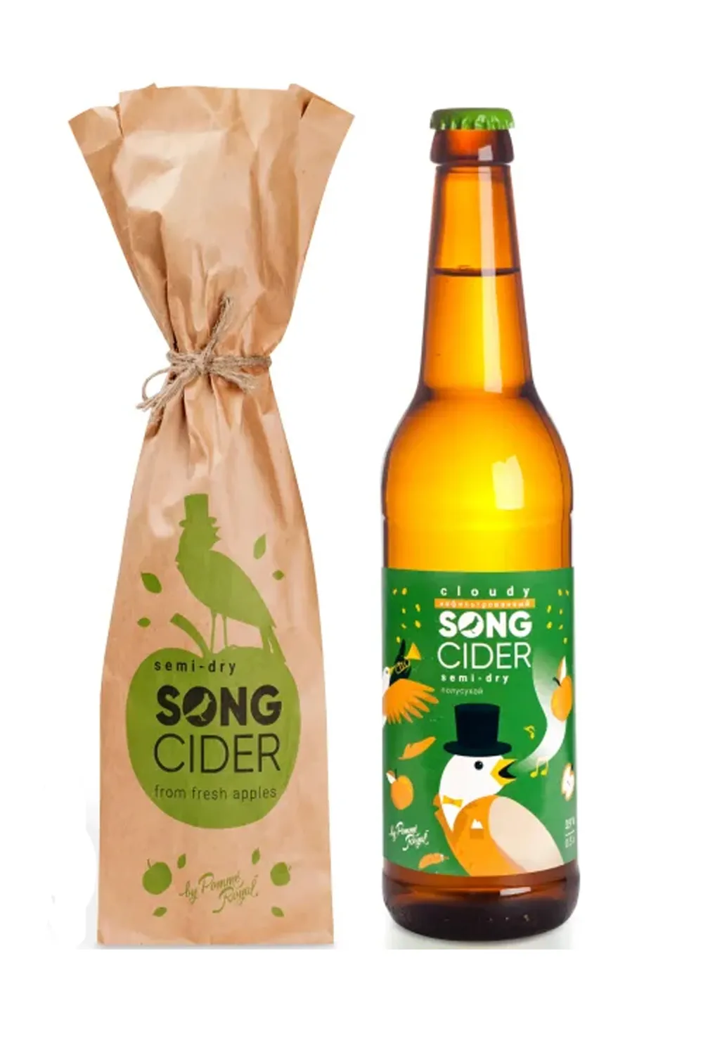 Сидр Song яблочный полусухой 3,9%,с/т 0,5 л (Беларусь)
