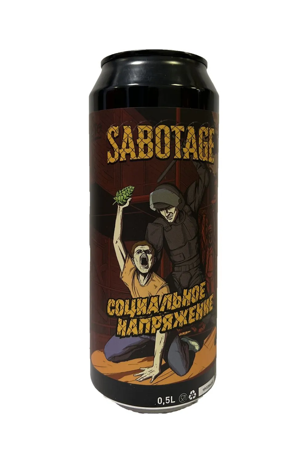 Пиво Социальное напряжение 4,5% 0,5 л ж/б (Sabotage)