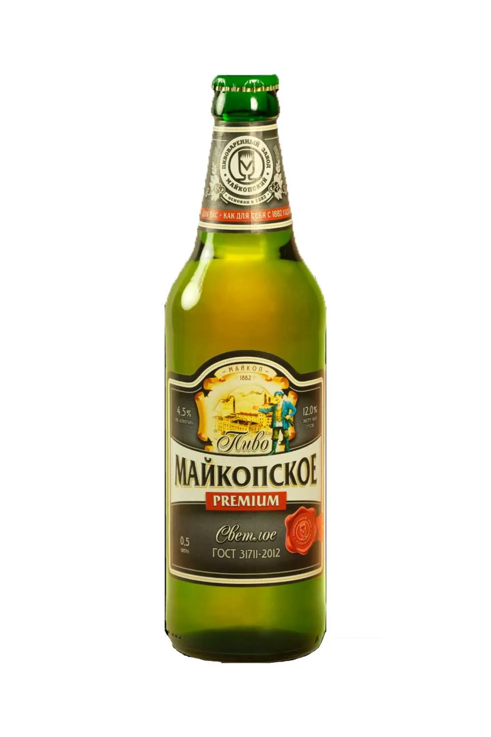 Пиво Майкопское Премиум 4,5% с/т 0,5 л