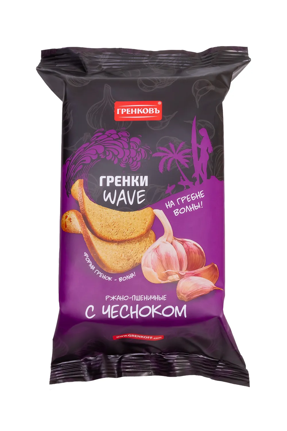 Гренки ржано-пшеничные с чесноком 75 гр