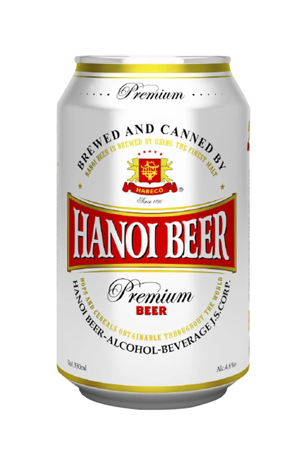 Пиво Ханой светлое 4,6% ж/б 330 мл  (Вьетнам)
