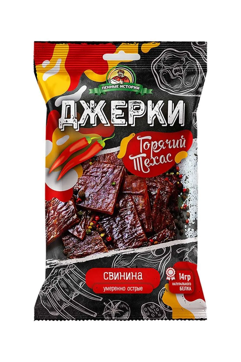 Джерки свиные Горячий техас 45 гр (Пенные истории)