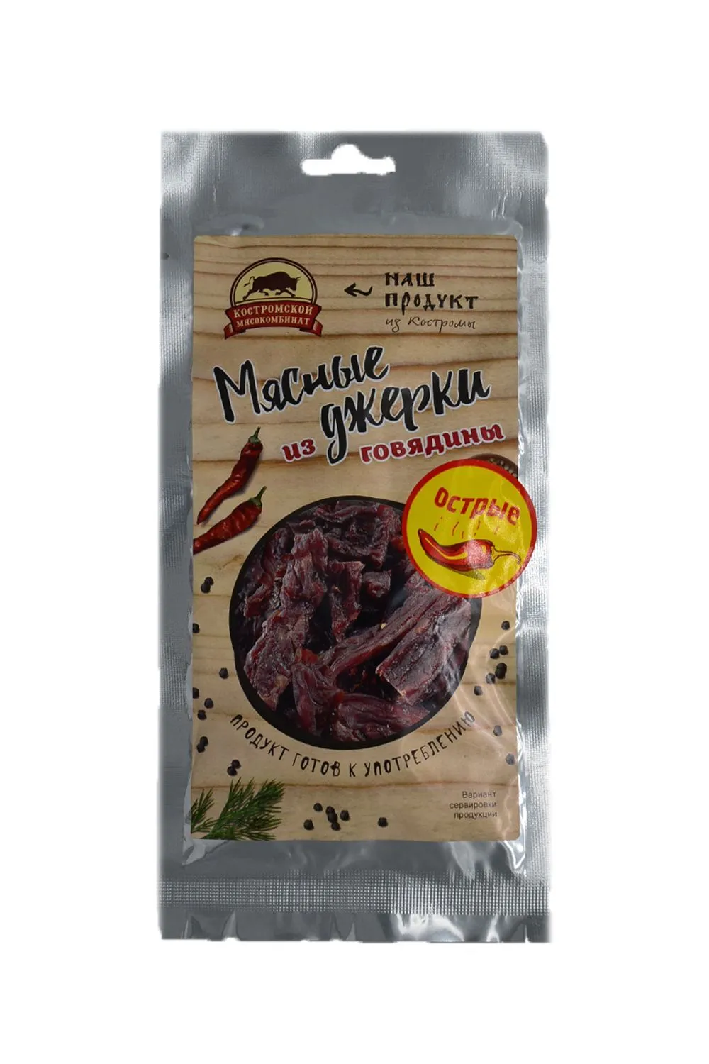 Джерки из говядины острые 40 гр (КМК)