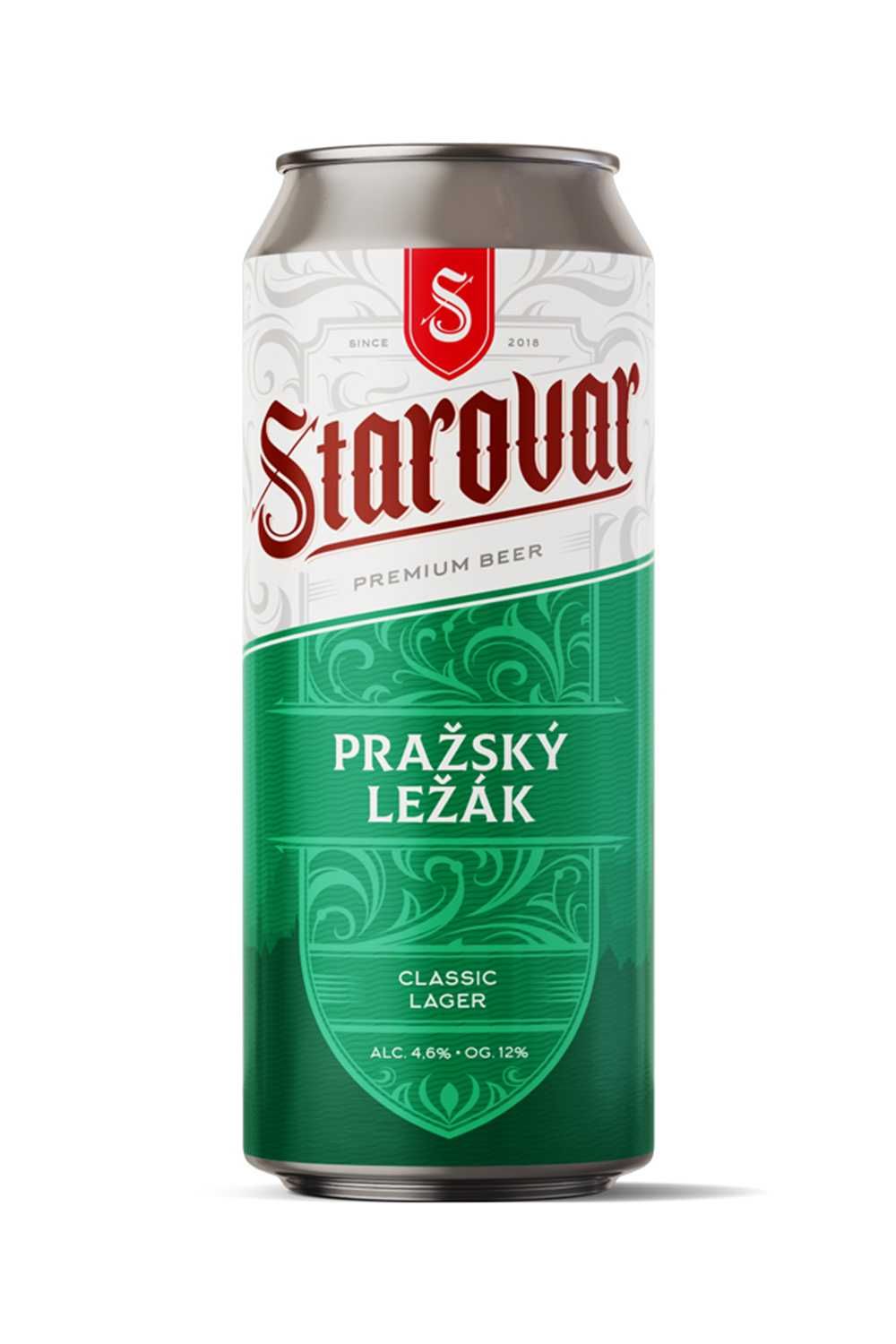 Пиво Пражский лежак 4,6% ж/б 0,5 л (Старовар)
