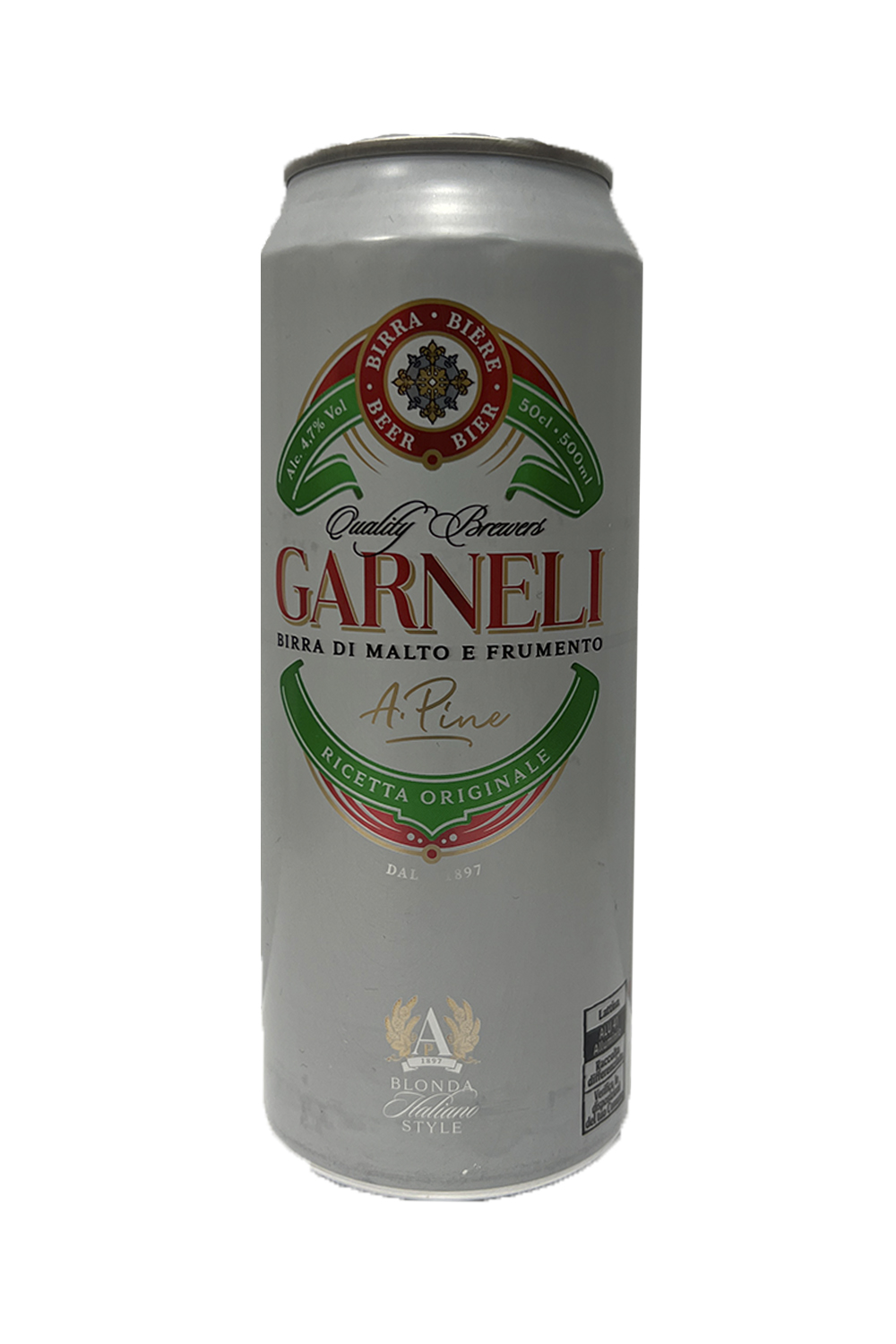 Пиво Гарнели 4,7% ж/б 0,5 л (Франция)
