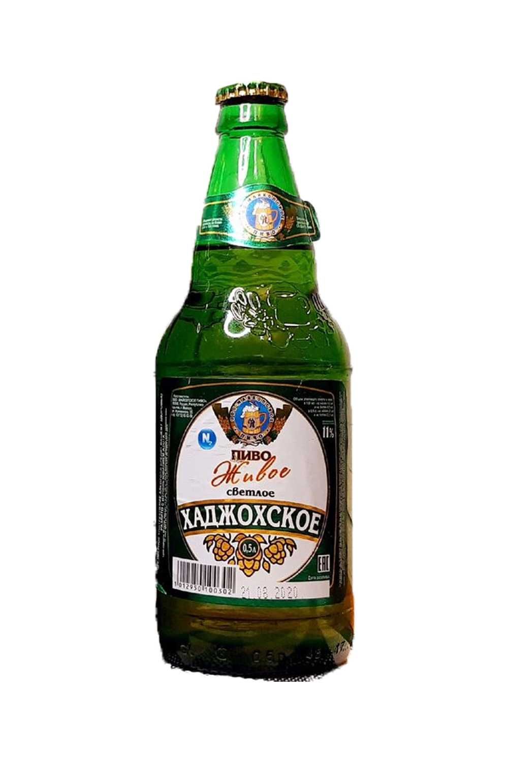Пиво Хаджохское св 4,0% с/т 0,5 л