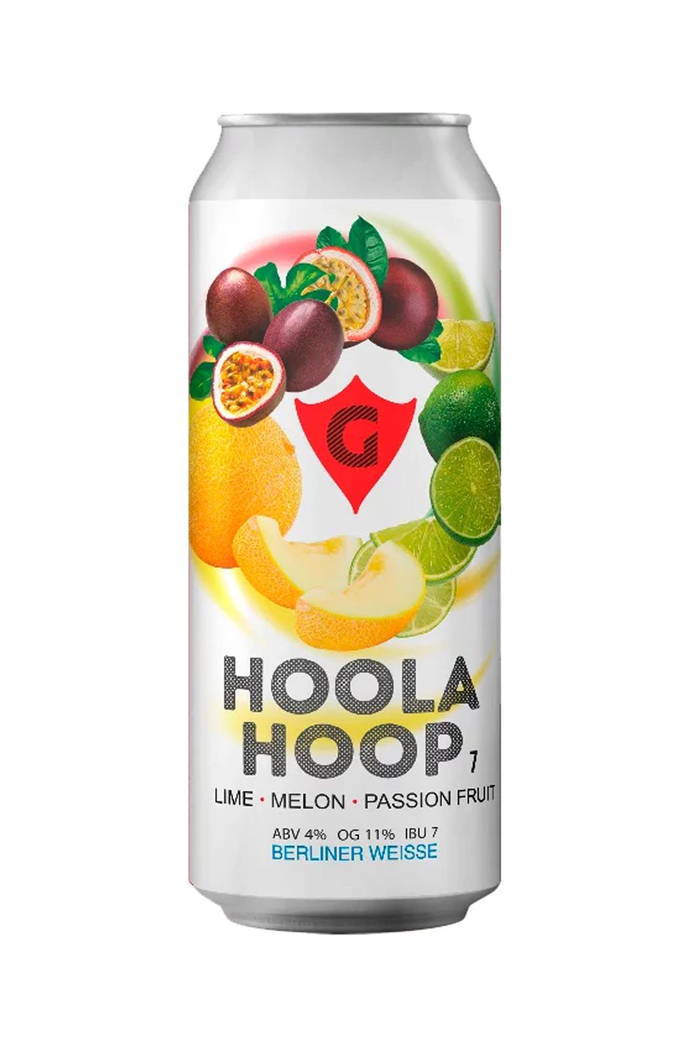 Пиво Гуси Берлинер вайс Дыня-лайм (Hoola hoop 7) 4,0% ж/б 0,5 л