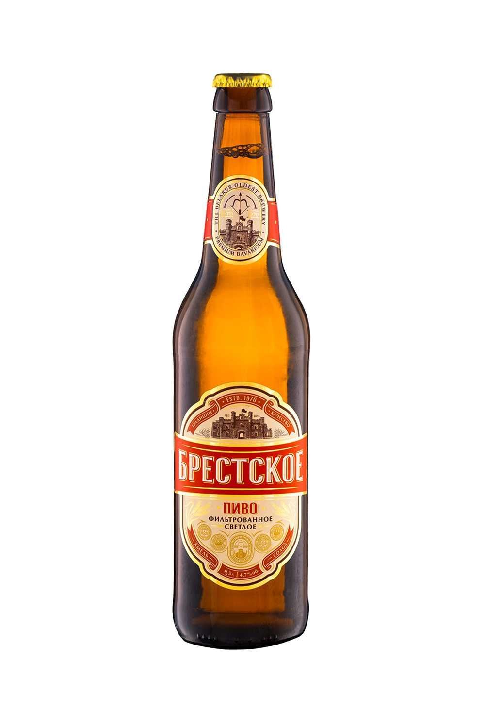 Пиво Брестское светлое 4,7% с/т 0,5 л (Беларусь)