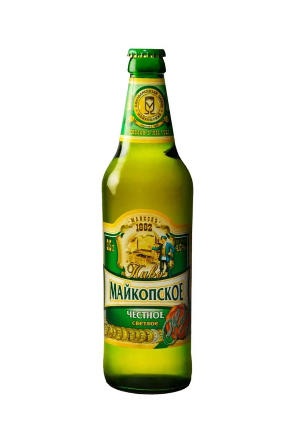 Пиво Майкопское светлое 4,0% с/т 0,5 л